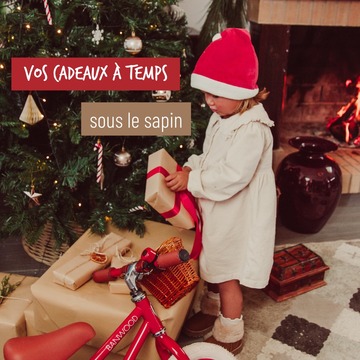 Vos cadeaux à temps au pied du sapin ? 🎄

Voici un petit rappel des dates pour être sûr d'être livré.e.s à temps pour Noël* 🎁
- Mondial Relay : jeudi 14 décembre jusqu'à minuit
- Colissimo et DPD : mercredi 20 décembre jusqu'à midi
- Chronopost : jeudi 21 décembre jusqu'à 10h

Et n'oubliez pas que plus vous commandez tôt, plus vous serez sûr.e.s d'avoir vos cadeaux au pied du sapin 😉

*sous réserve du respect des délais annoncés par les transporteurs

#barouderenfamille #outdoorkids #kidsexplore #outdoorfamily #christmas #christmasgifts